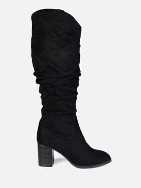 Journee Collection Women's Aneil Wide Calf Boots, Size 8.5, Black